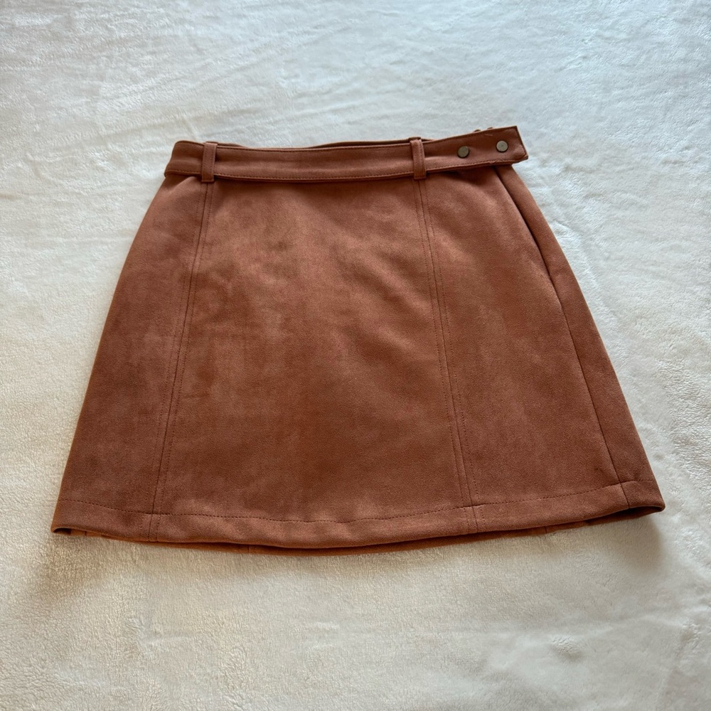 Haute Monde - Brown Suede Skirt
